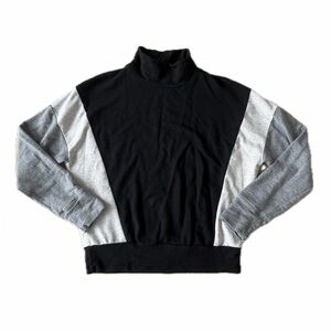 Sundry Mock Neck Color Block Sweater